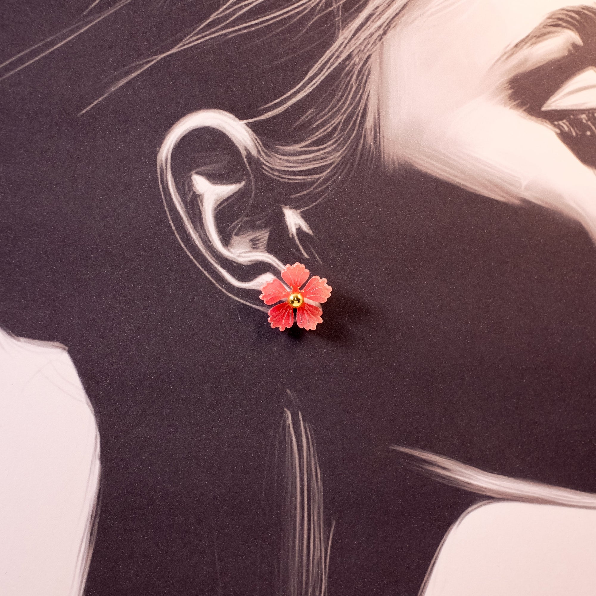 Boucles d'oreilles fleurs de saison