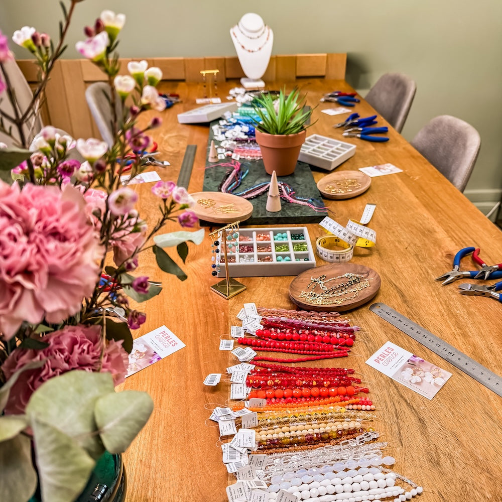 Atelier création bijoux DIY chaine rosaire