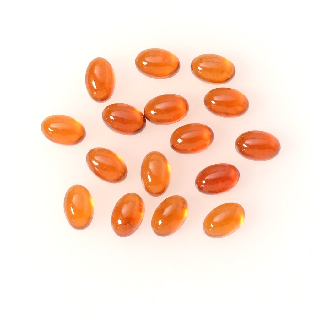 Cabochon en pierre naturelle Ovale 6 x 4mm Grenat Hessonite