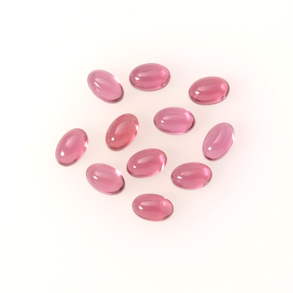 Cabochon en pierre naturelle Ovale 6 x 4mm Grenat Rhodolite