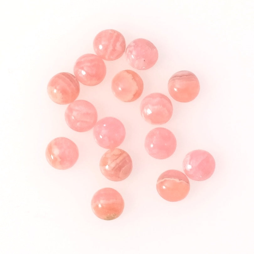 Cabochon pierre naturelle Rond 6mm Rhodochrosite