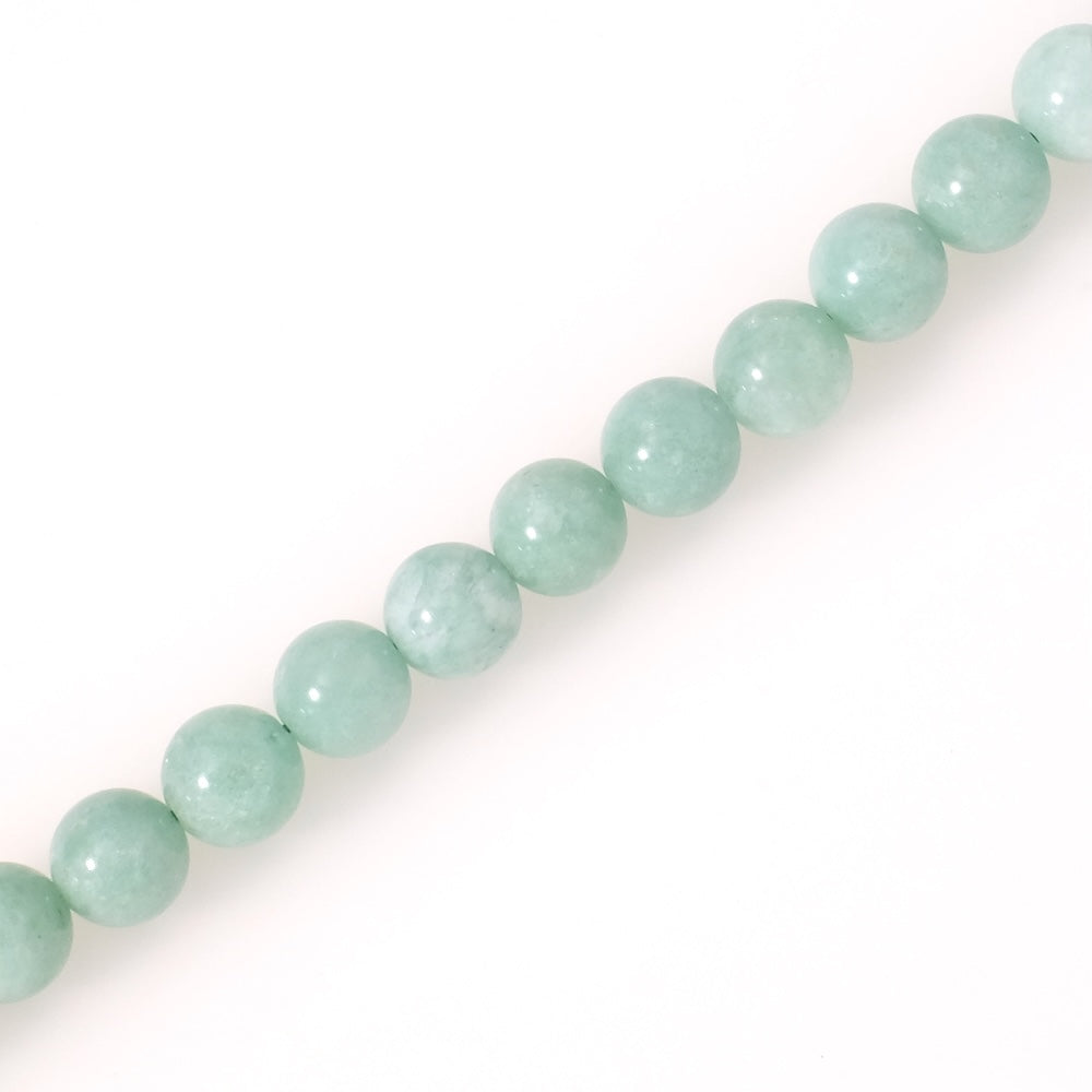 Fil de perles rondes 10mm en pierre naturelle en Jade de Birmanie