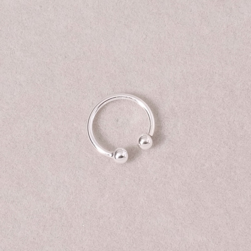 Bague Boucle d'oreille anneau en argent massif 925