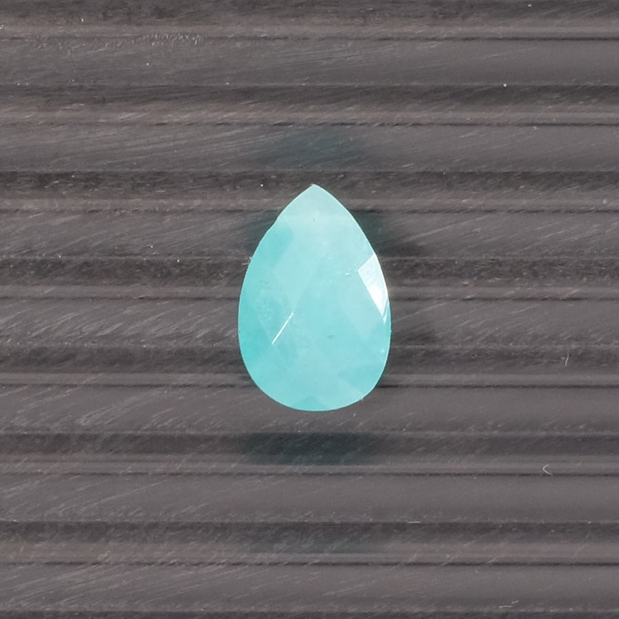 Perle goutte facettée 15 x 10mm en pierre naturelle Amazonite