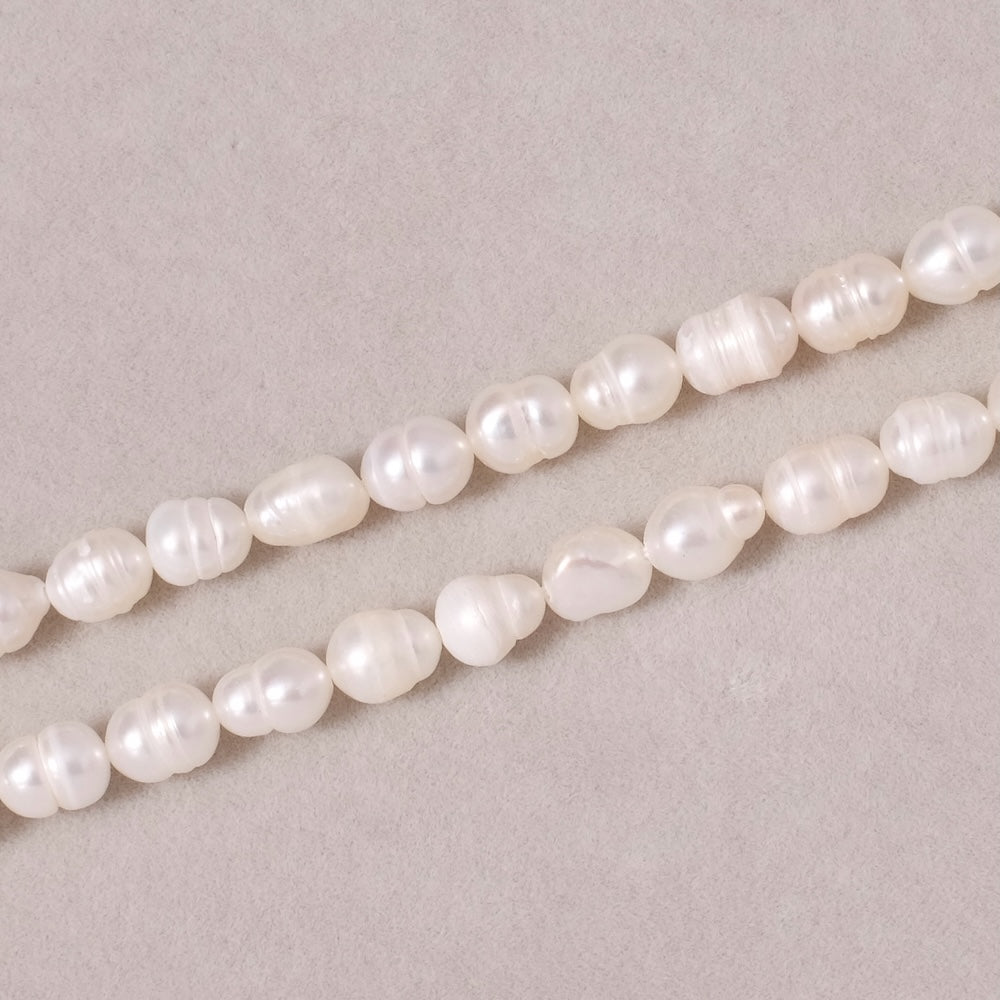 Perles de nacre blanche pour collier