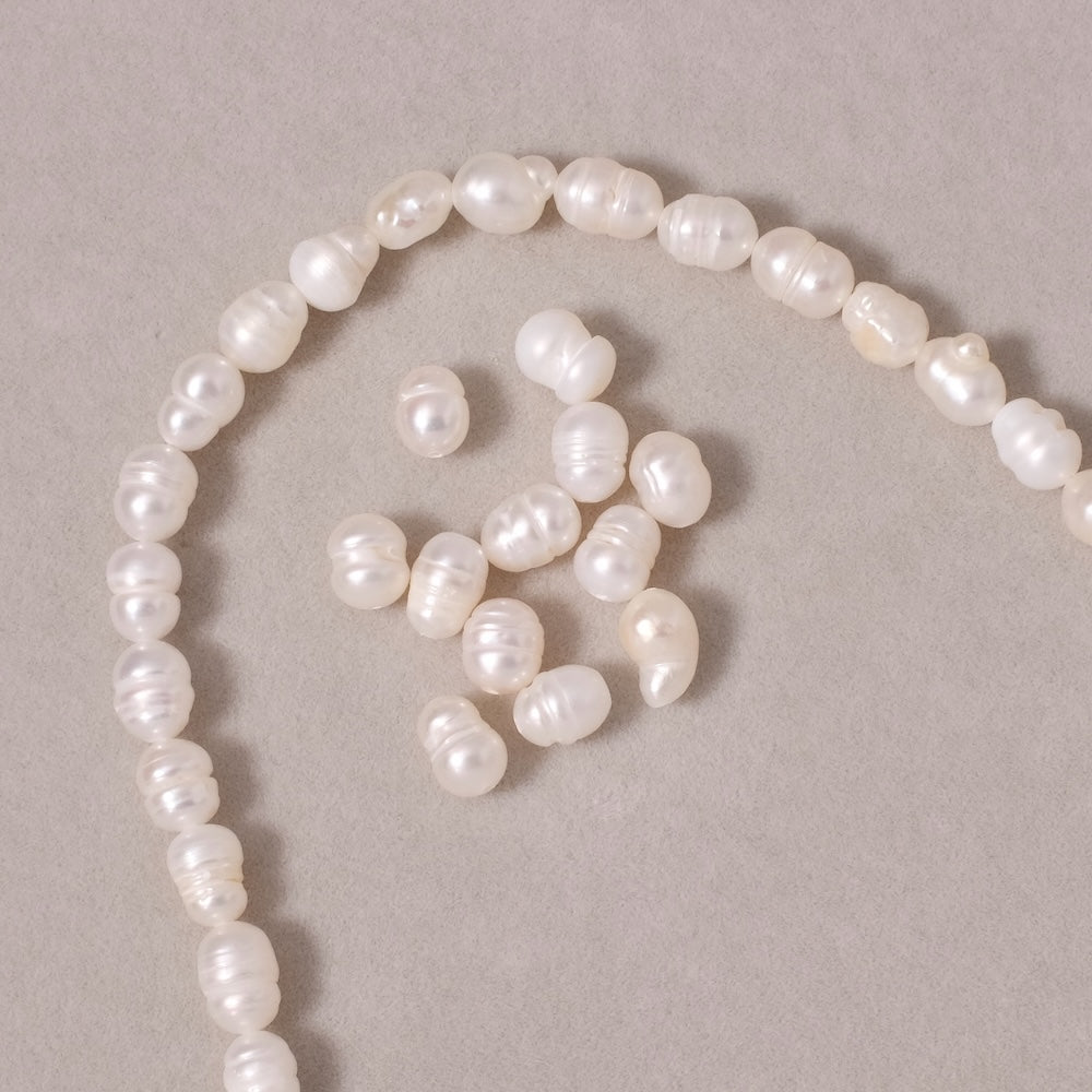 Perles de nacre blanche pour collier